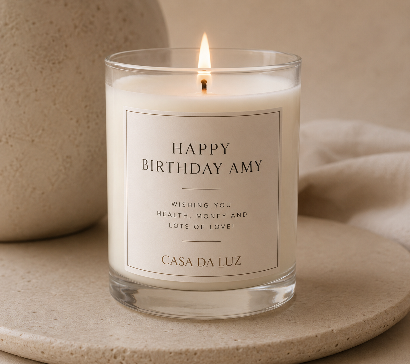 Congratulations on... Personalised Glass Candle