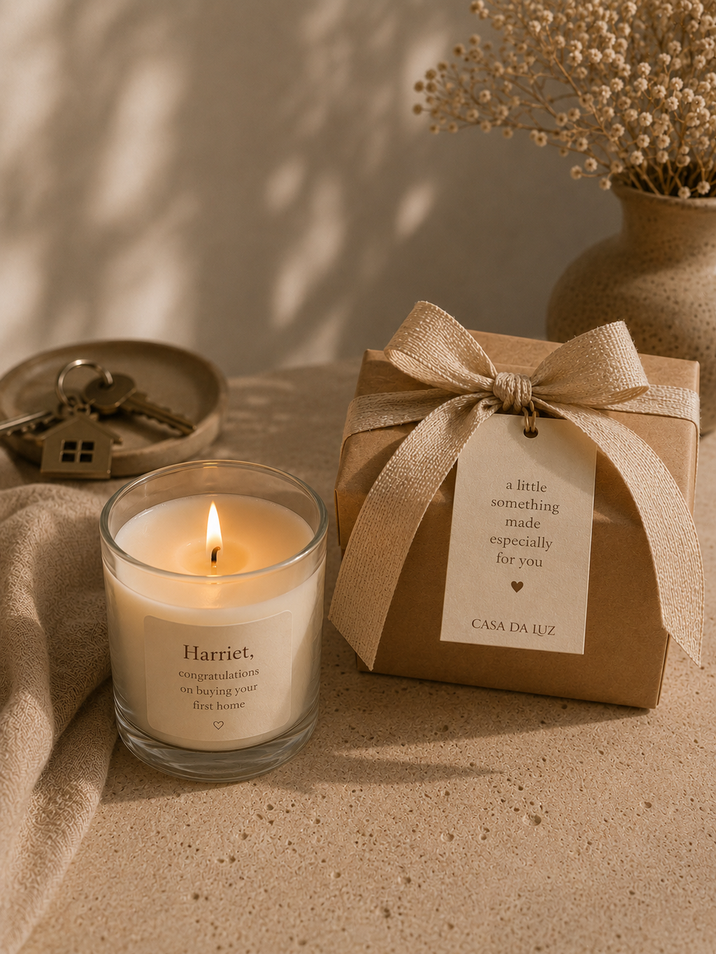 Congratulations on... Personalised Glass Candle